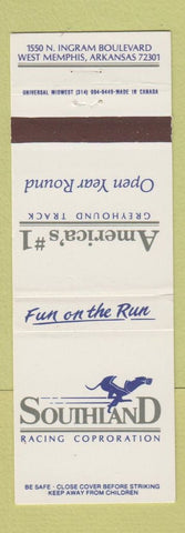 Matchbook Cover - Southland Horse Racing West Memphis AR