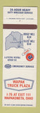 Matchbook Cover - Union 76 oil gas Wapak Truck Plaza Wapakoneta OH