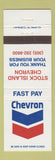 Matchbook Cover - Chevron oil gas Stock Island