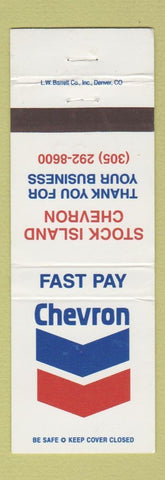 Matchbook Cover - Chevron oil gas Stock Island