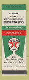 Matchbook Cover - Texaco oil gas Char Mar Lodge Sioux Narrows ON
