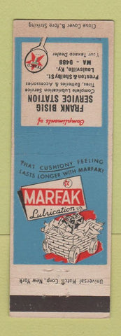 Matchbook Cover - Texaco oil gas Frank Bisig Louisville KY