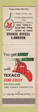 Matchbook Cover - Texaco oil gas Macomb's Le Mars IA