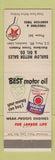 Matchbook Cover - Texaco oil gas Barlow Juncton UT