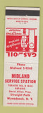 Matchbook Cover - Midland Service Texaco oil gas Wyandanch NY