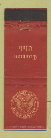Matchbook Cover - Cosmos Club Washington DC