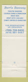 Matchbook Cover - Barrie Raceway Horse Racing Barrie ON