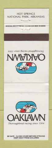 Matchbook Cover - Oaklawn Horse Racing Hot Springs National Park AR