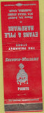Matchbook Cover - Sherwin Willaims Paint Fairfield CA WEAR red