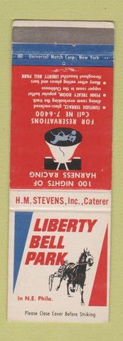 Matchbook Cover - Liberty Bell Horse Racing Harry Stevens