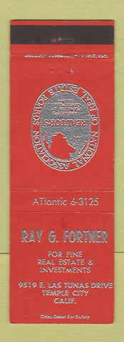 Matchbook Cover - Ray Fortner Real Estate Insurance Temple City CA