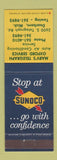 Matchbook Cover - Marv's Sunoco oil gas Dearborn MI