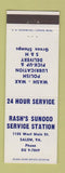 Matchbook Cover - Fash's Sunoco oil gas Salem VA