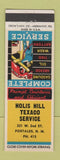 Matchbook Cover - Holis Hill Texaco oil gas Portales NM