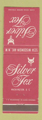 Matchbook Cover - Silver Fox Washington DC restaurant