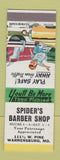 Matchbook Cover - Spider's Barber Shop Warrensburg MO