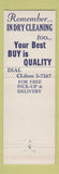 Matchbook Cover - Like Nu Drive In Cleaners Independence MO
