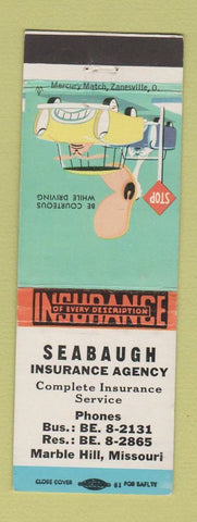 Matchbook Cover - Seabaugh Insurance Marble Hill MO