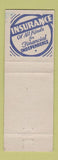 Matchbook Cover - Seabaugh Insurance Marble Hill MO