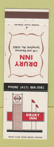 Matchbook Cover - Drury Inn Springfield MO