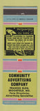 Matchbook Cover - Community Advertising Company Brookfield MO