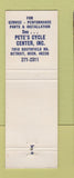 Matchbook Cover - Parts Galore Motorcycles Dearborn MI