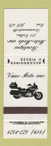 Matchbook Cover - Vano Motorcycles Boutique Moto Mode Drummondville QC