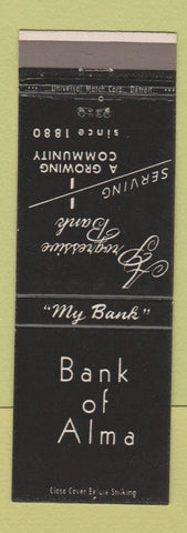 Matchbook Cover - Bank of Alma MI
