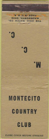 Matchbook Cover - Montecito CA? Country Club