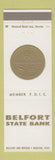 Matchbook Cover - Belfort State Bank