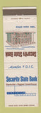 Matchbook Cover - Security State Bank Starkville MS