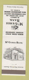 Matchbook Cover - McGehee Bank AR