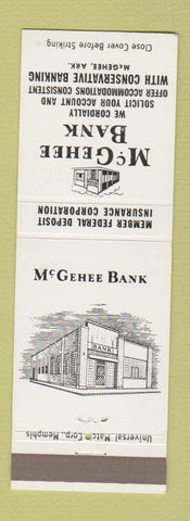 Matchbook Cover - McGehee Bank AR