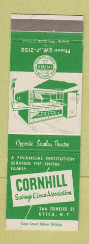 Matchbook Cover - Cornhill Savings Loan U tica NY