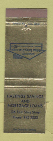 Matchbook Cover - Hastings Savings and Margage Loans MI