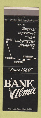 Matchbook Cover - Bank of Alma MI