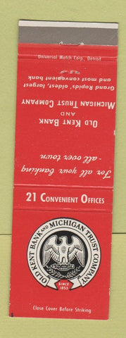 Matchbook Cover - Old Kent Bank and Trust Grand Rapids MI