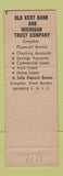 Matchbook Cover - Old Kent Bank and Trust Grand Rapids MI