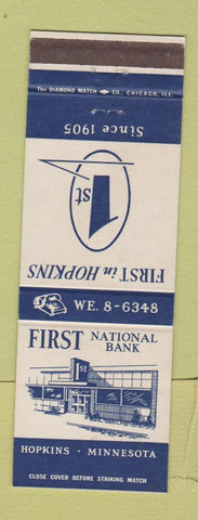 Matchbook Cover - First National Bank Hopkins MN