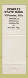 Matchbook Cover - Peoples State Bank Williamston MI