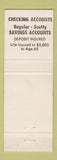 Matchbook Cover - 1st National Bank Ontonagon MI