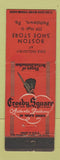 Matchbook Cover - Crosby Square Men's Shoes Boston Store Pottstown PA WEAR