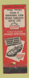 Matchbook Cover - Bates Men's Shoes Adams MA Bay State Clothing WORN