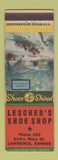 Matchbook Cover - Lescher's Shoe Shop Lawrence KS