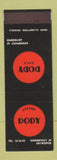 Matchbook Cover - Boetiek Dody Shoes Antwerp Belgium