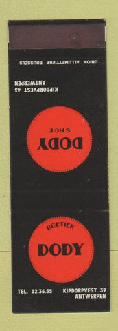 Matchbook Cover - Boetiek Dody Shoes Antwerp Belgium