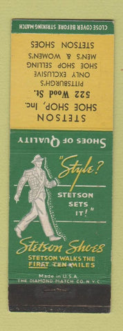 Matchbook Cover - Stetson Shoes Pittsburgh PA