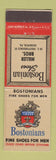 Matchbook Cover - Bostonian Shoes Men's Miller Bros Shamokin PA