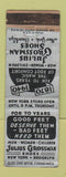 Matchbook Cover - Julius Grossman Shoes New York City Brooklyn NY WORN