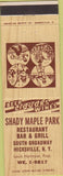 Matchbook Cover - Shady Maple Park Hicksville NY